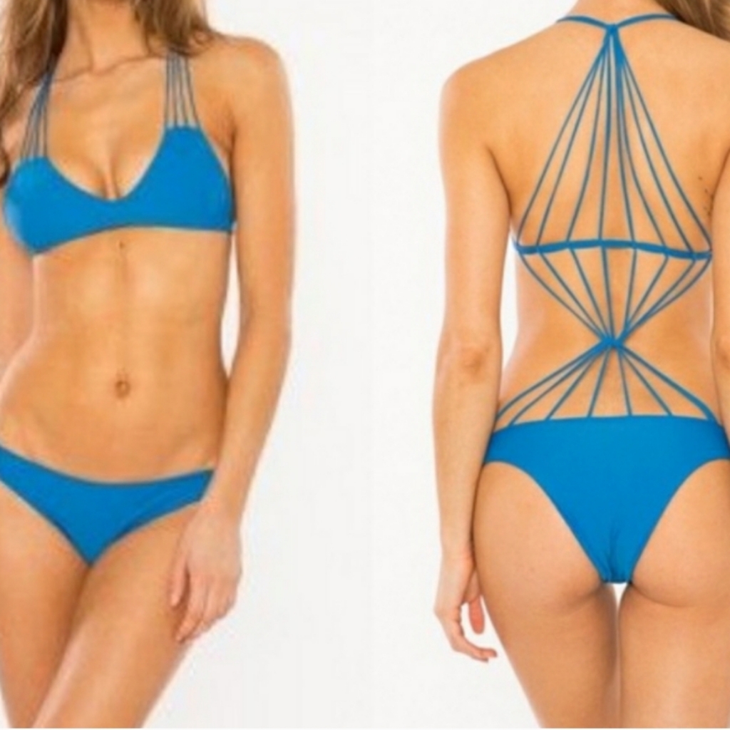 Mikoh Seychelles Bikini Monokini One Piece Monokini In Caribbean Blue Size M